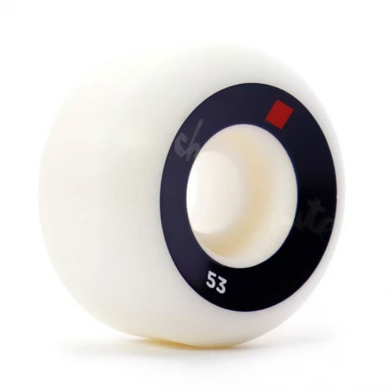 Roda Chocolate 53mm Lost Chunk Branco e Preto