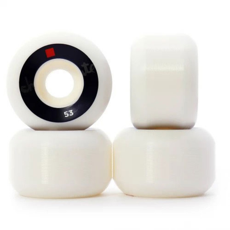 Roda Chocolate 53mm Lost Chunk Branco e Preto