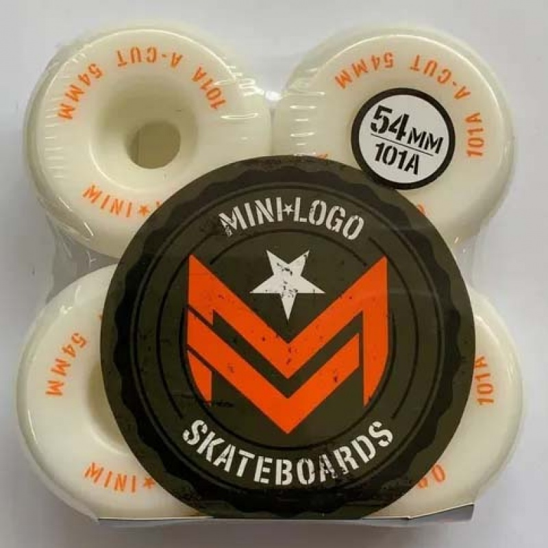 Roda Mini Logo 54mm A-Cut 101A Branco