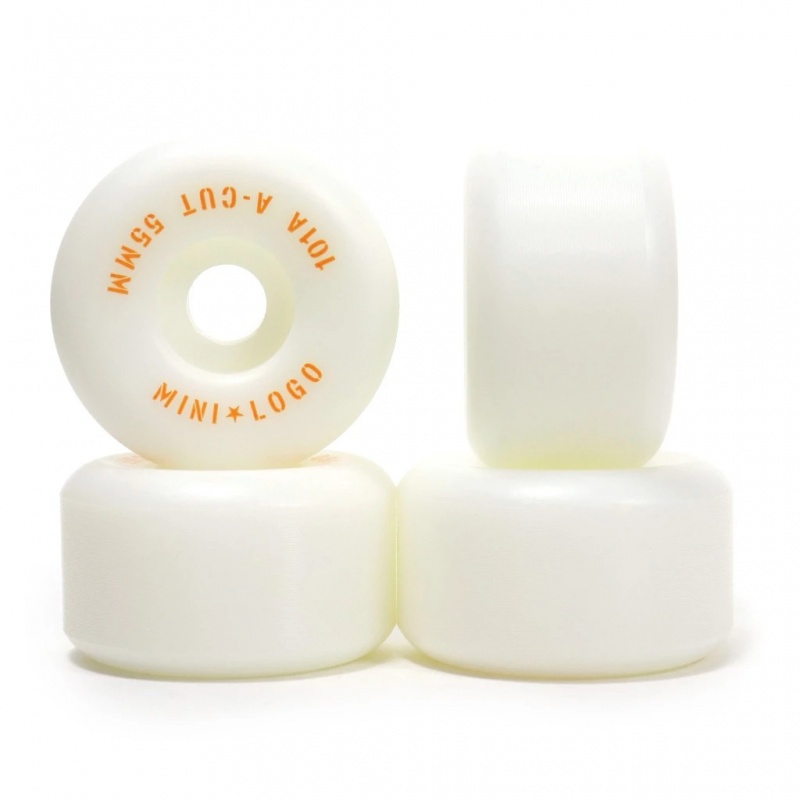 Roda Mini Logo 55mm A-Cut 101A Branco