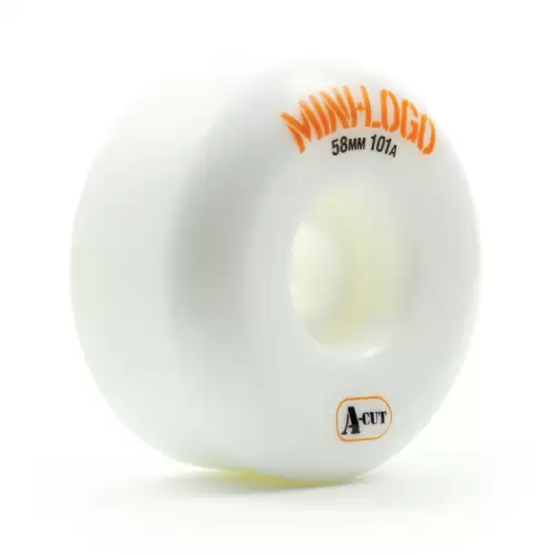 Roda Mini Logo 58Mm A-Cut 101A Branca