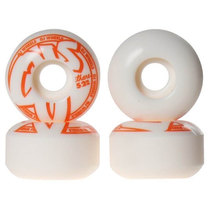 Roda Oj 52mm Concentrates Branco/Laranja