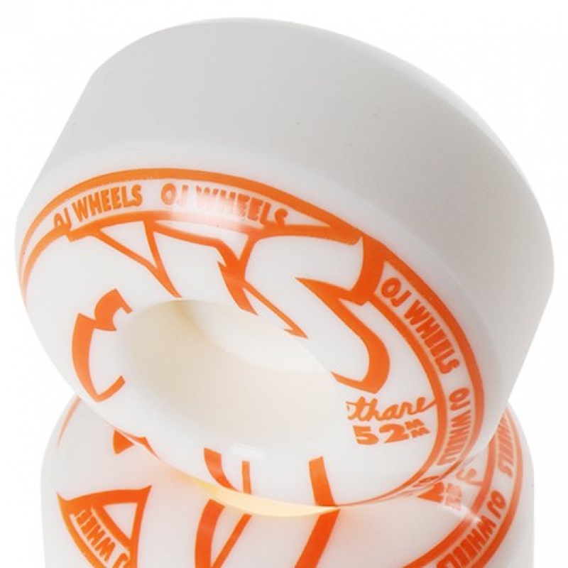 Roda Oj 52mm Concentrates Branco/Laranja