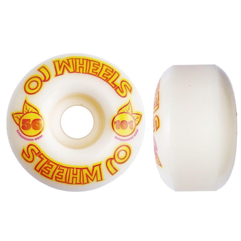 Roda Oj 56mm Concentrates Hardline Branco/Laranja