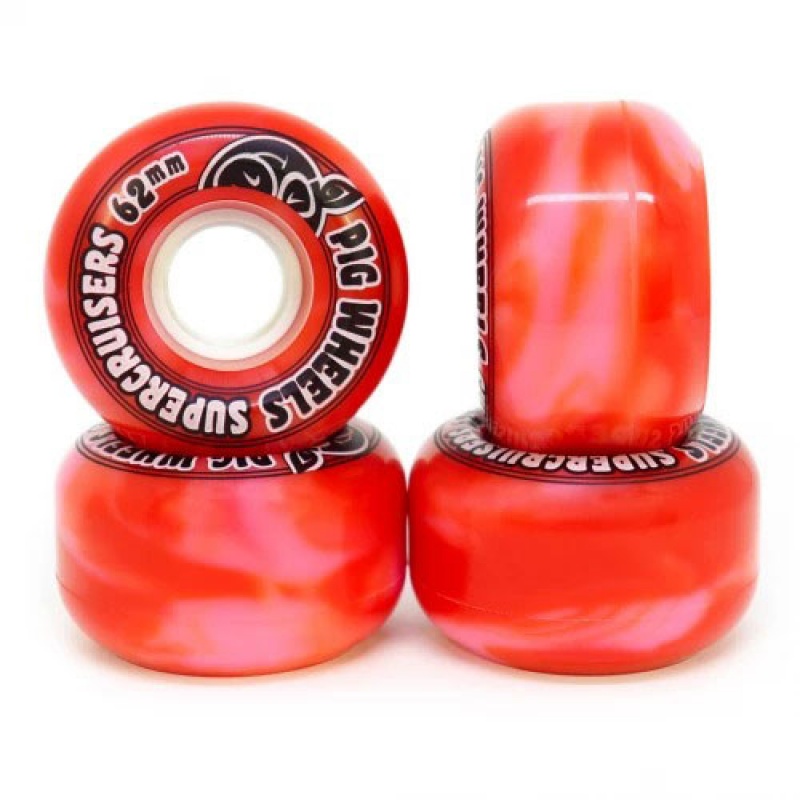 Roda Pig 62mm Super Cruiser Vermelho