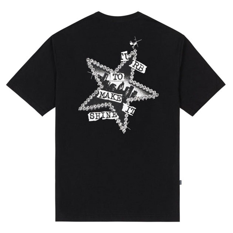 Camiseta Disturb Shiny Preto