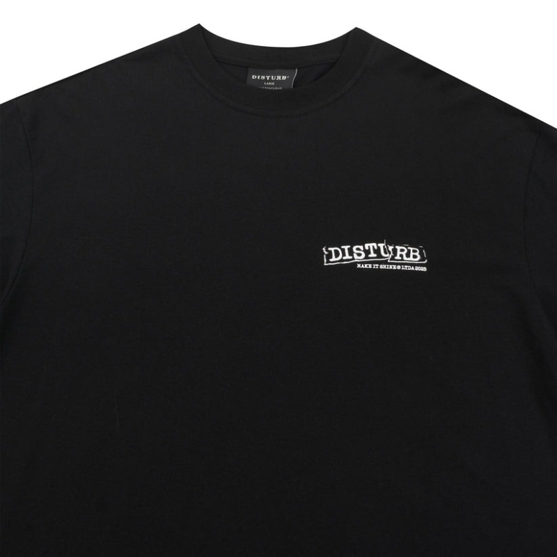 Camiseta Disturb Shiny Preto
