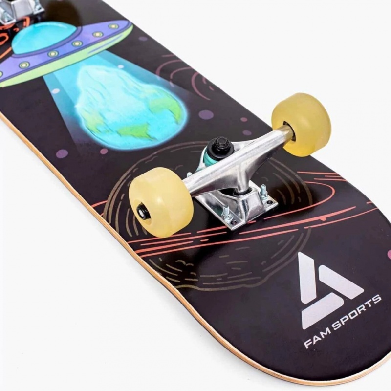 Skate Montado Hondar Ovni Com Kit Proteo Preto