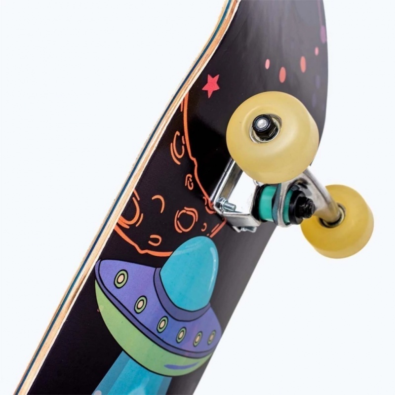 Skate Montado Hondar Ovni Com Kit Proteo Preto