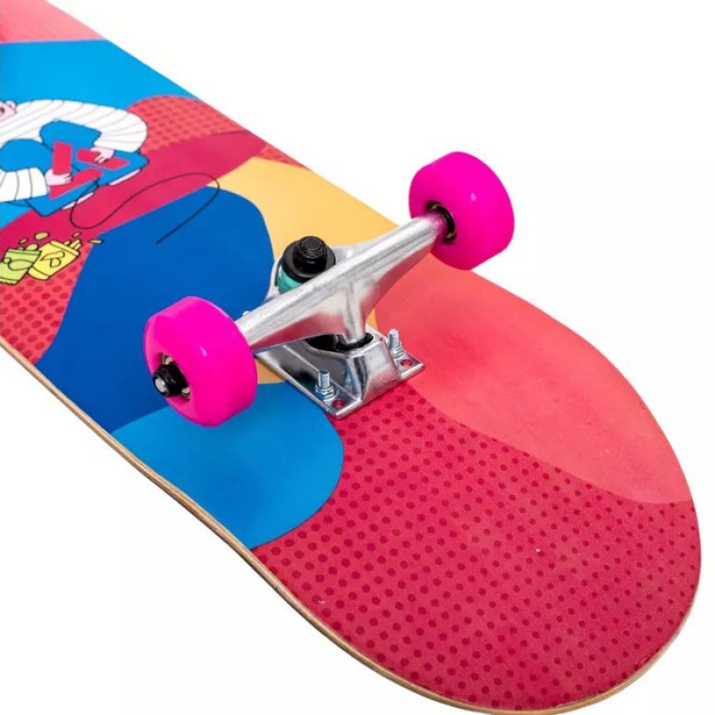 Skate Montado Hondar Com Kit Proteo Multicolorido