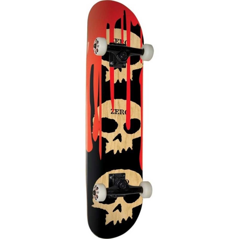 Skate Montado Zero 3 Skull Blood Preto