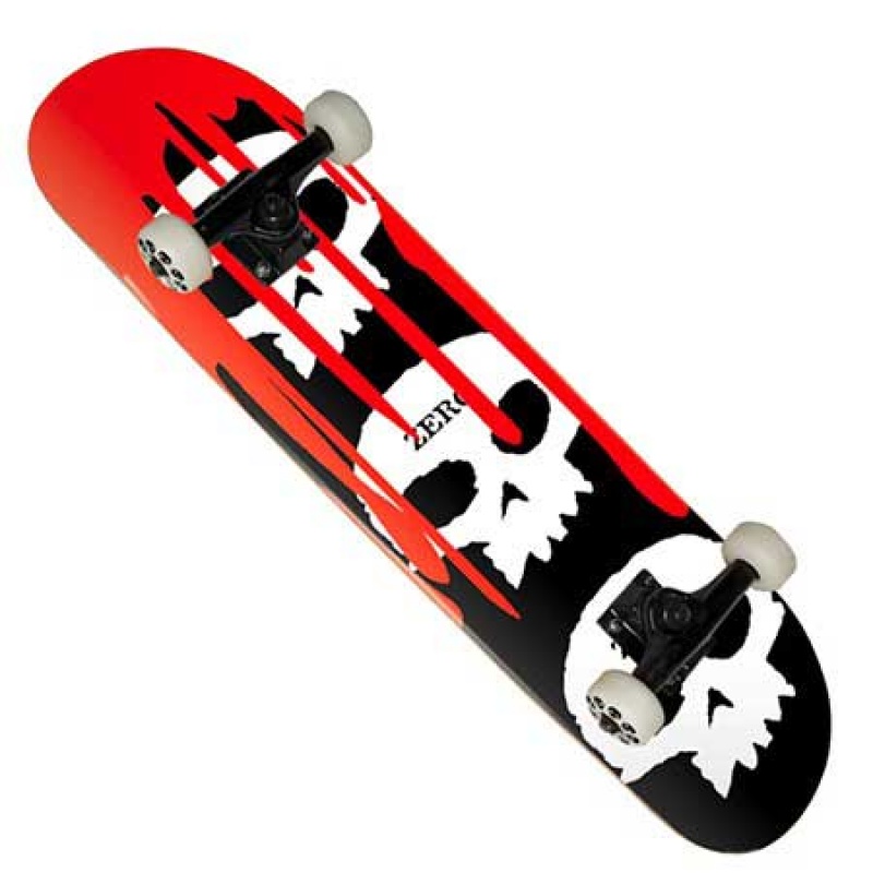 Skate Montado Zero 3 Skull Blood Preto