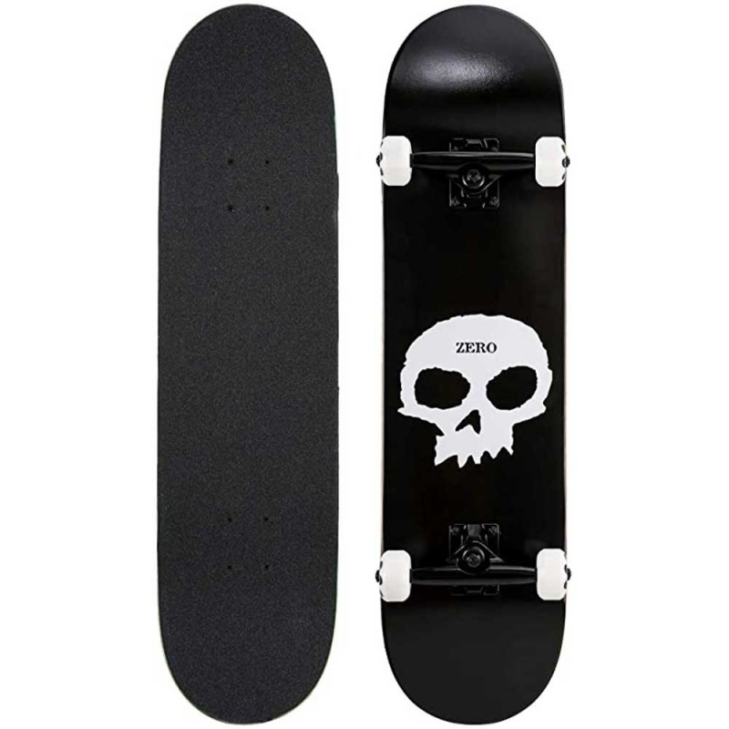 Skate Montado Zero Single Skull Preto