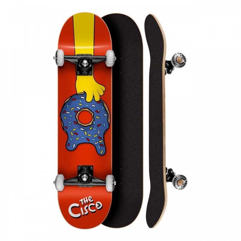 Skate Montado Cisco The Donuts Vermelho