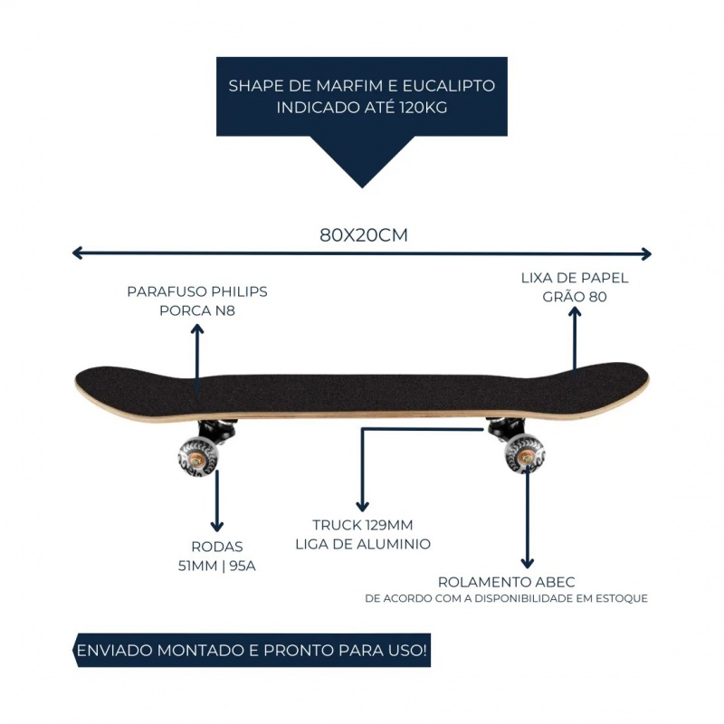 Skate Montado Cisco The Donuts Vermelho