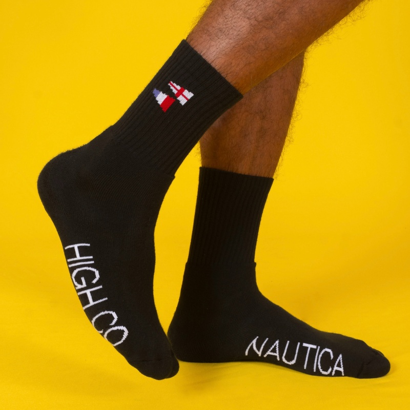Meia High x Nautica Preto