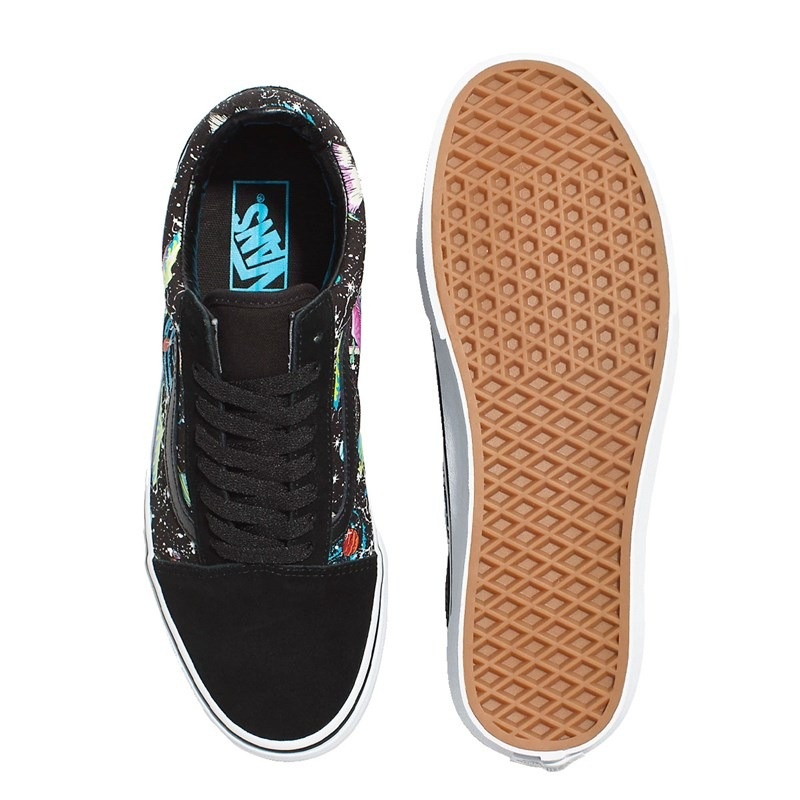 TENIS FEM VANS OLD SKOOL GLOW PRETO