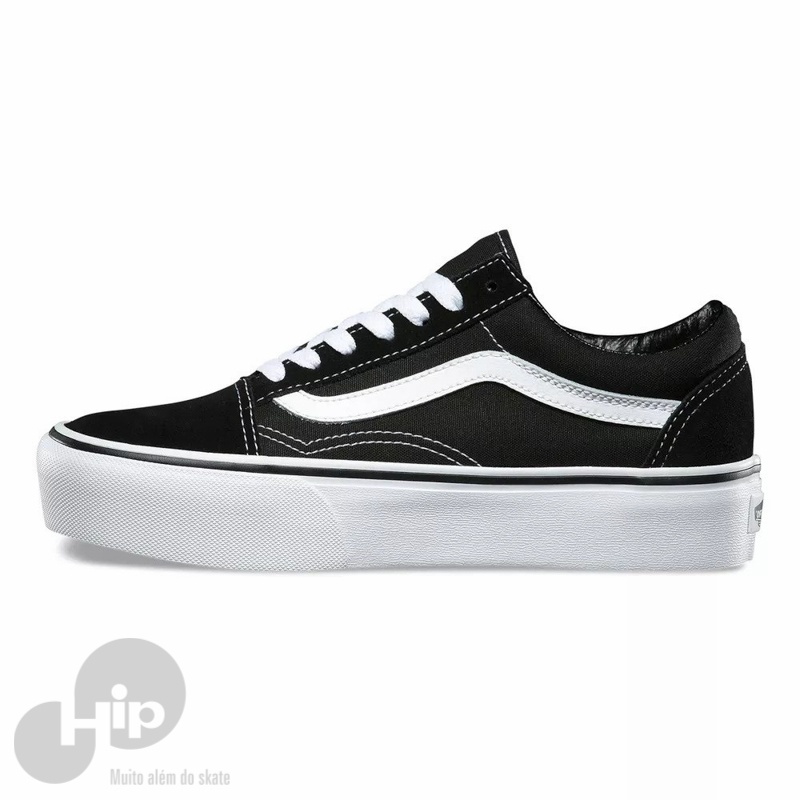 TNIS VANS OLD SKOOL PLATAFORMA PRETO