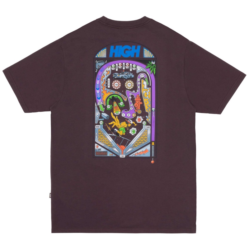 Camiseta High Pinball Marrom