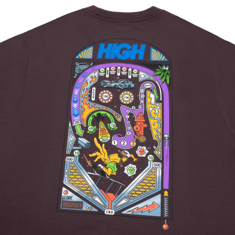 Camiseta High Pinball Marrom