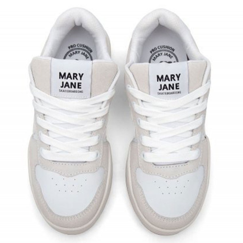 Tnis Mary Jane M99 Branco/Cinza