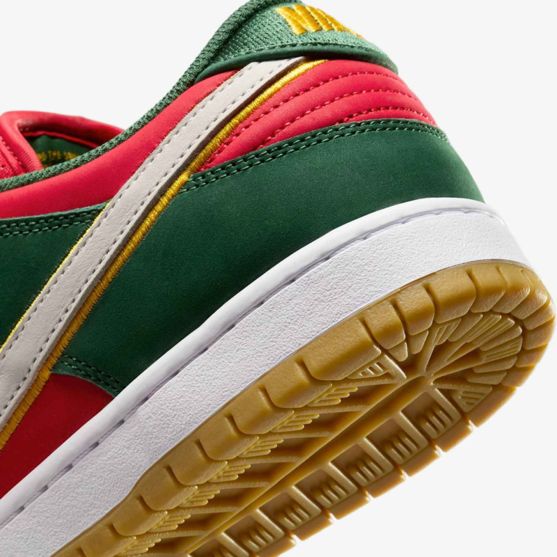 Tnis Nike Sb Dunk Low Premium Vermelho e Verde Seattle Super Sonics