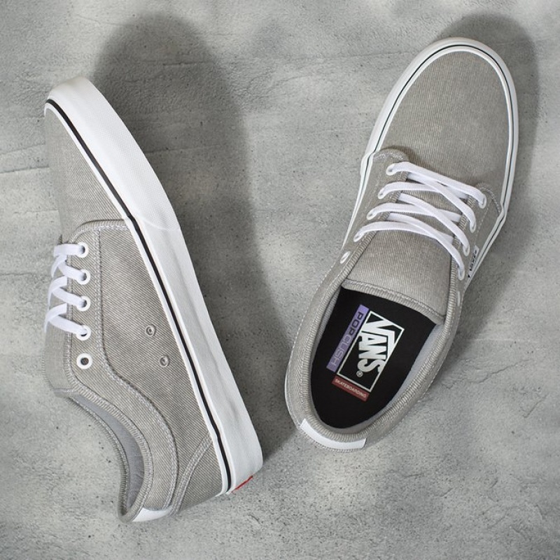 Tnis Vans Skate Chukka Low Cinza Claro