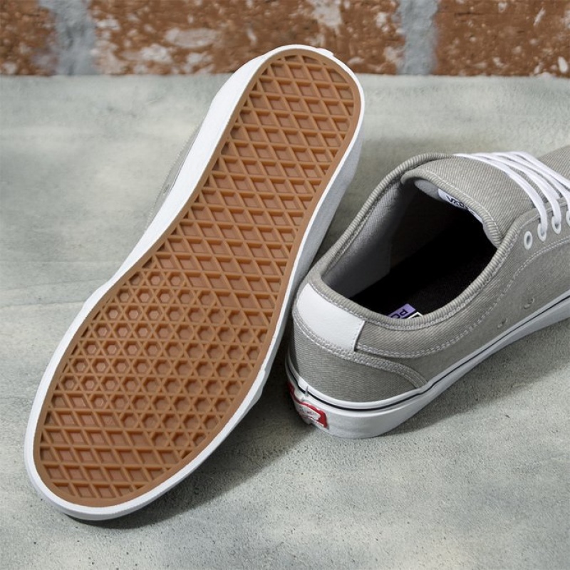 Tnis Vans Skate Chukka Low Cinza Claro