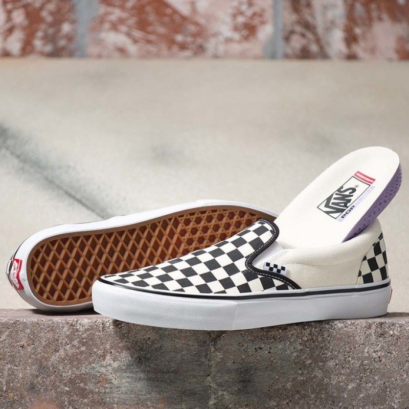 Tnis Vans Skate Slip On Branco/Preto