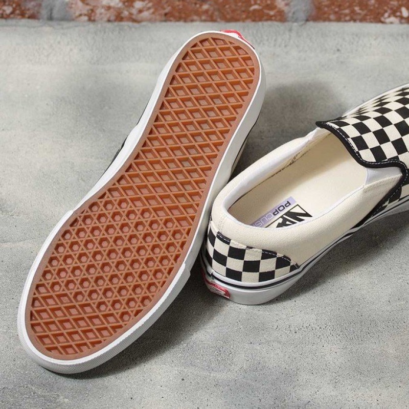 Tnis Vans Skate Slip On Branco/Preto