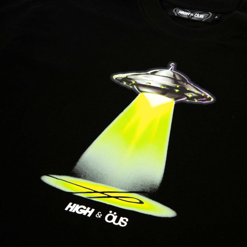 Camiseta Manga Longa High x Ous UFO Preto