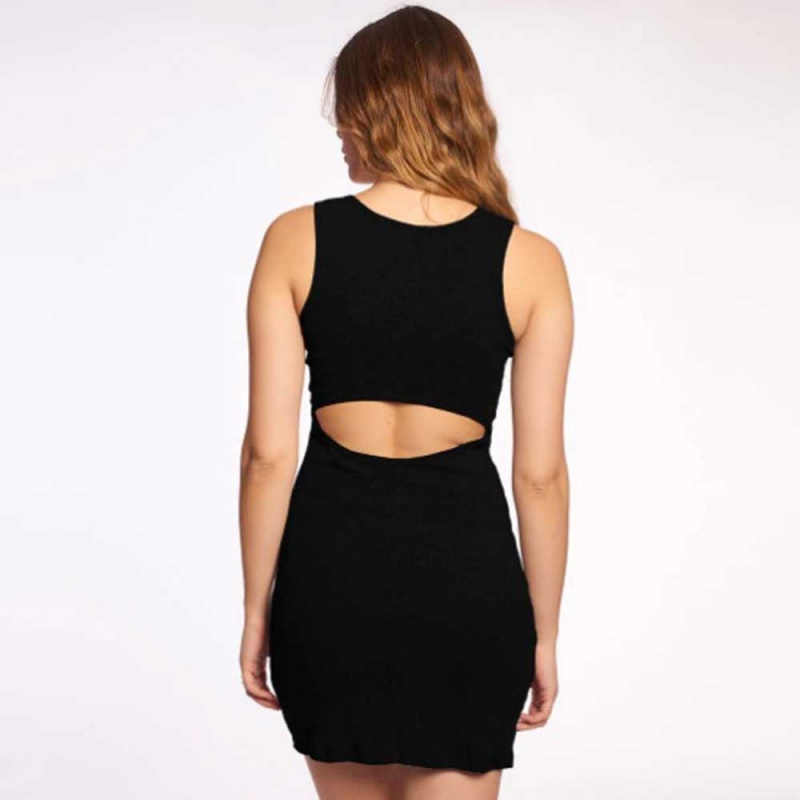 Vestido Volcom Lil Rib Backless Preto