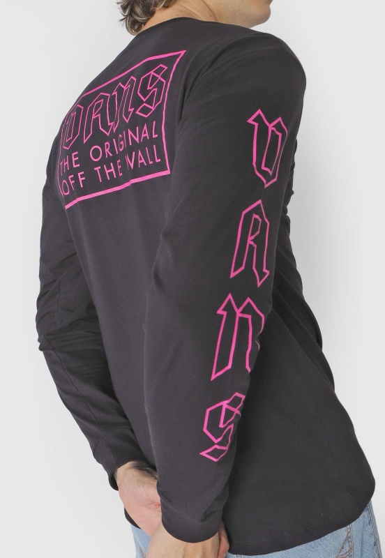 Camiseta Manga Longa Vans Boxed Up Preto