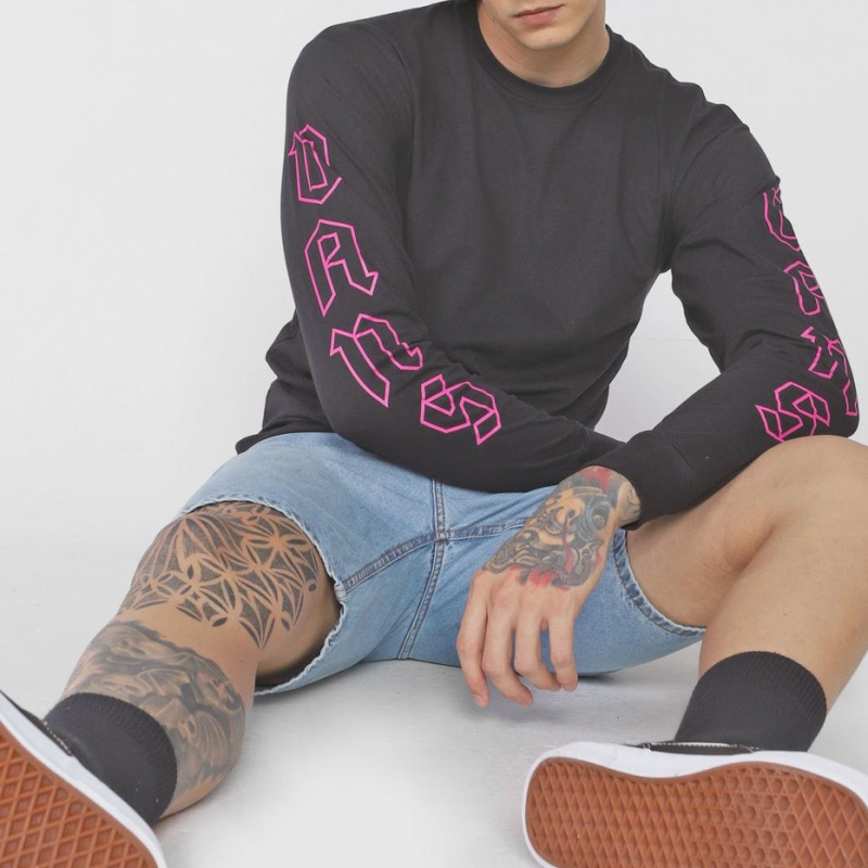 Camiseta Manga Longa Vans Boxed Up Preto
