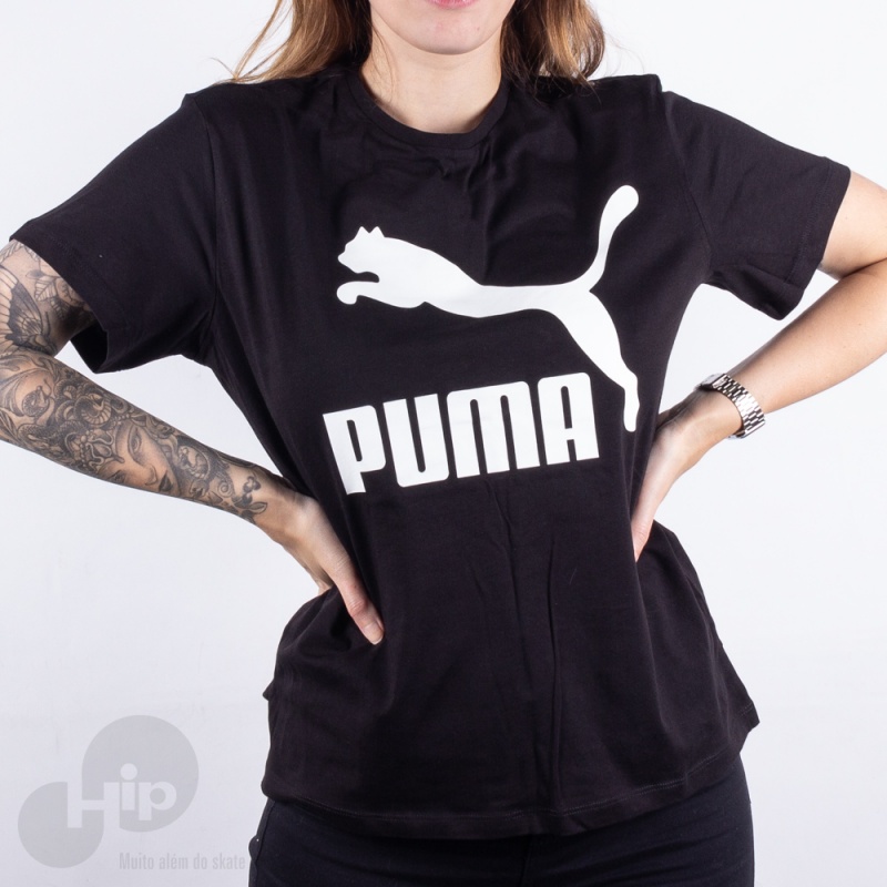 Baby Look Puma Classic Logo Preta