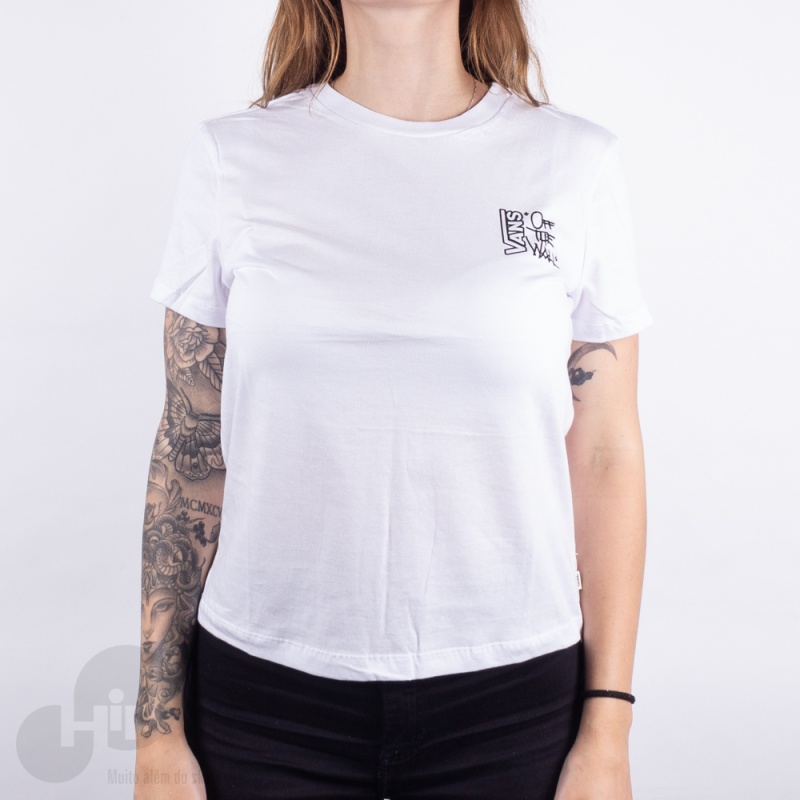 Baby Look Vans Color Flash Branca