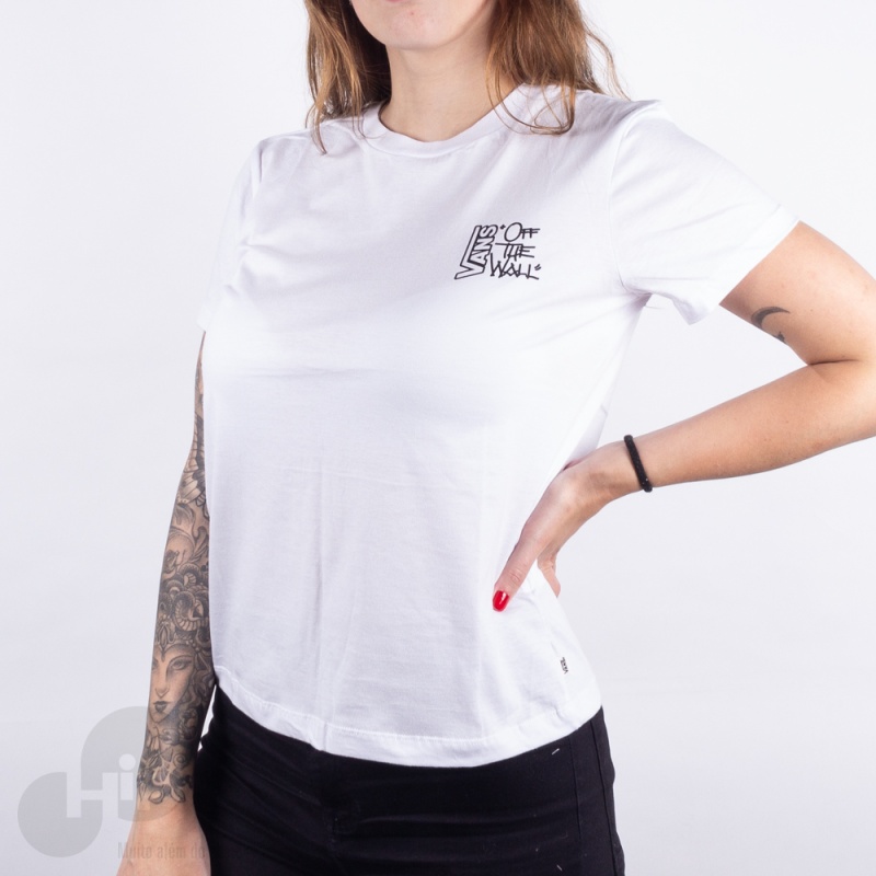 Baby Look Vans Color Flash Branca