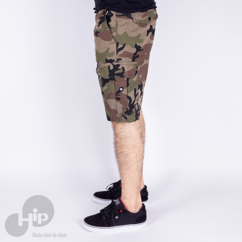 Bermuda Dc Shoes Cargo Camuflado Verde