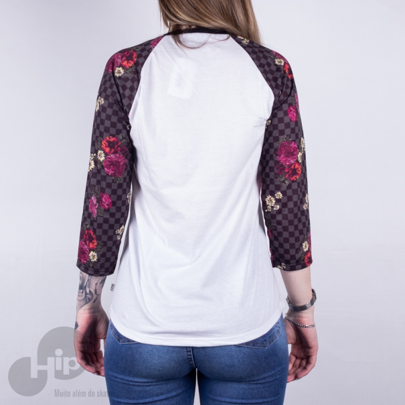 Blusa 3/4 Vans Botanical Tangle Branca