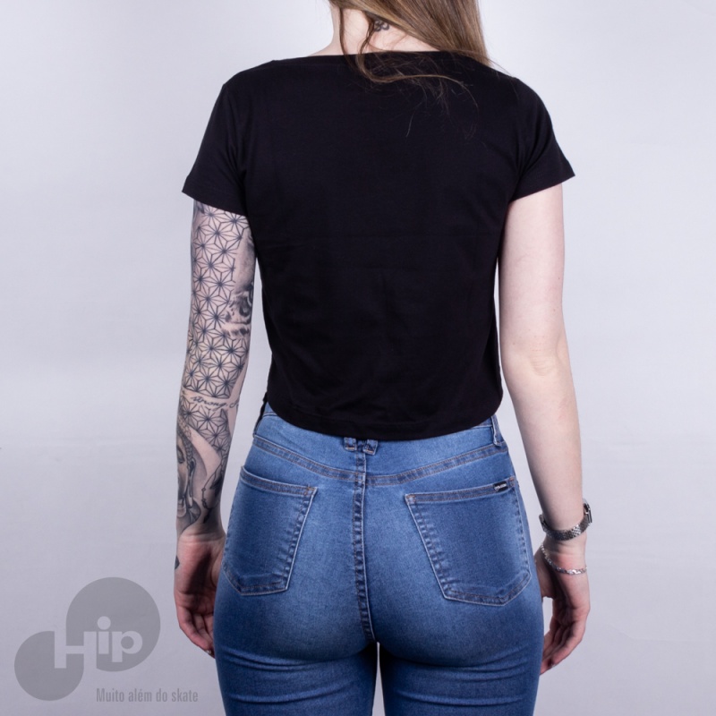 Blusa Cropped Dc Shoes Bas Preta