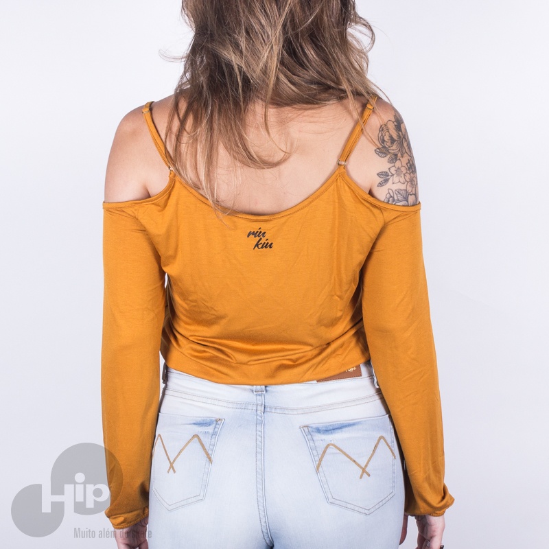 Blusa Cropped Riu Kiu Amarela