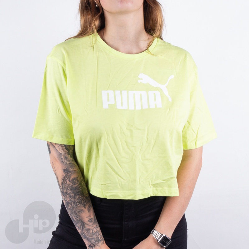 Blusa Puma Essentials Cropped Verde