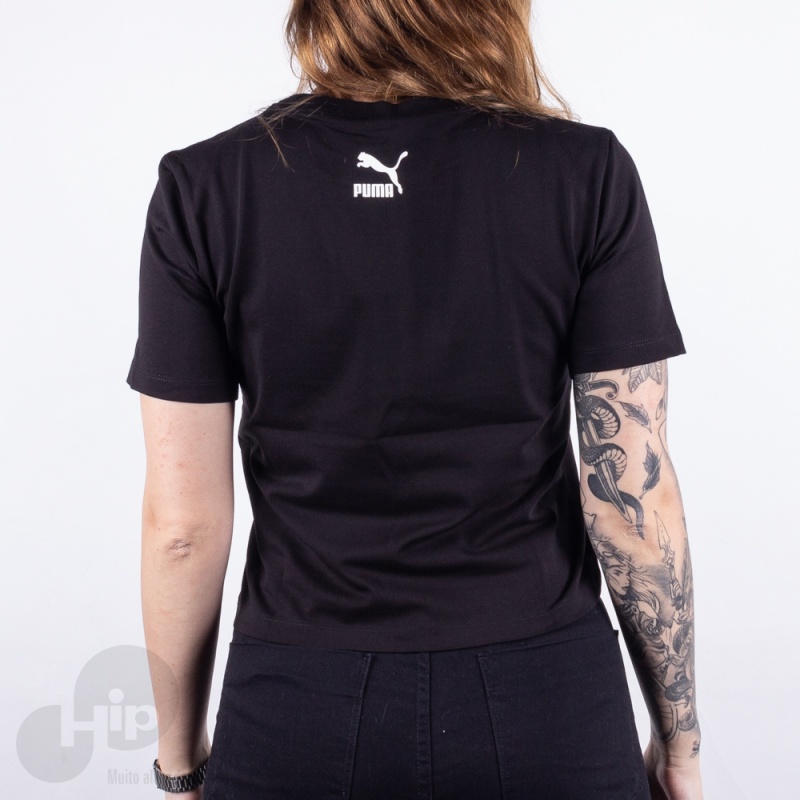 Blusa Puma Graphic Crop Preta