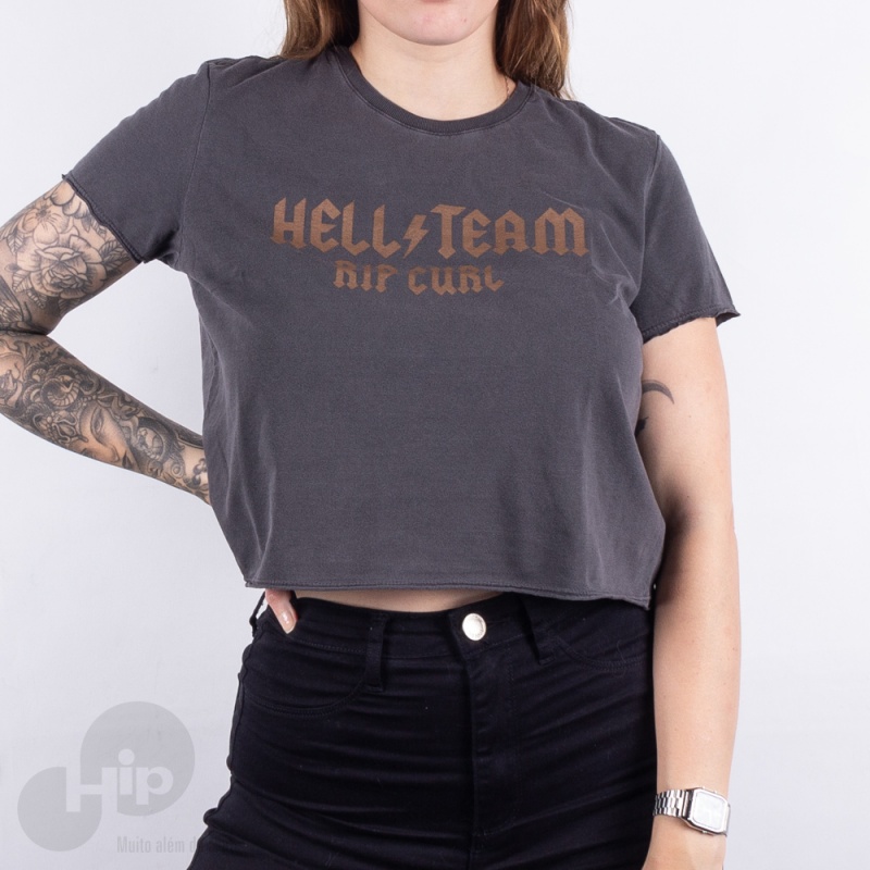 Blusa Rip Curl Hell Team Cinza Escuro