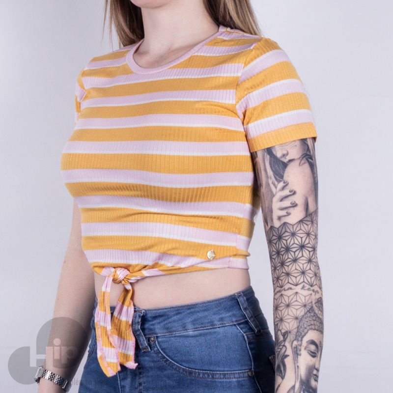 Blusa Rip Curl Summer Stripe Amarela