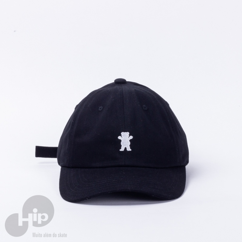 Bon Grizzly Og Bear Logo Dad Hat Preto