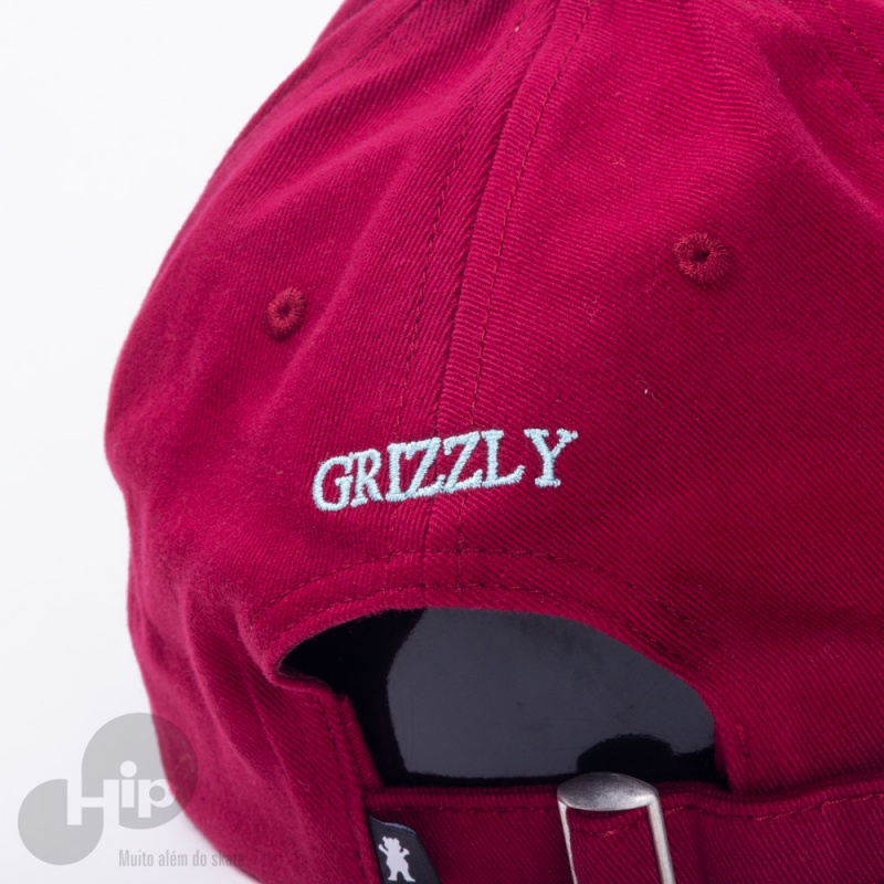 Bon Grizzly Og Bear Logo Dad Hat Vinho