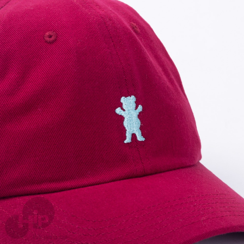 Bon Grizzly Og Bear Logo Dad Hat Vinho