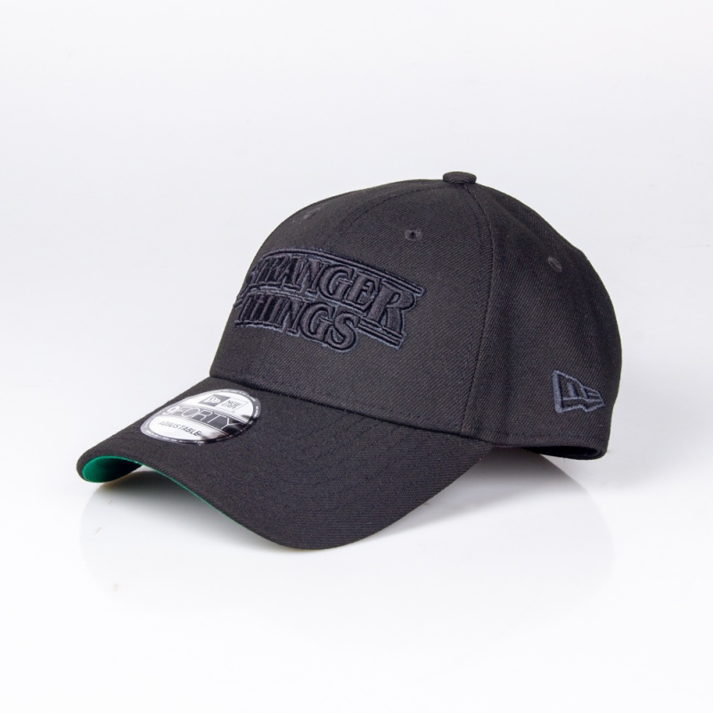 Bon New Era Stranger Things Preto Logo