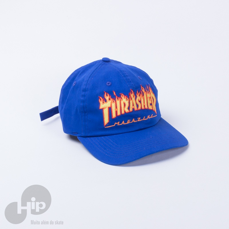 Bon Thrasher Dad Hat Flame Azul